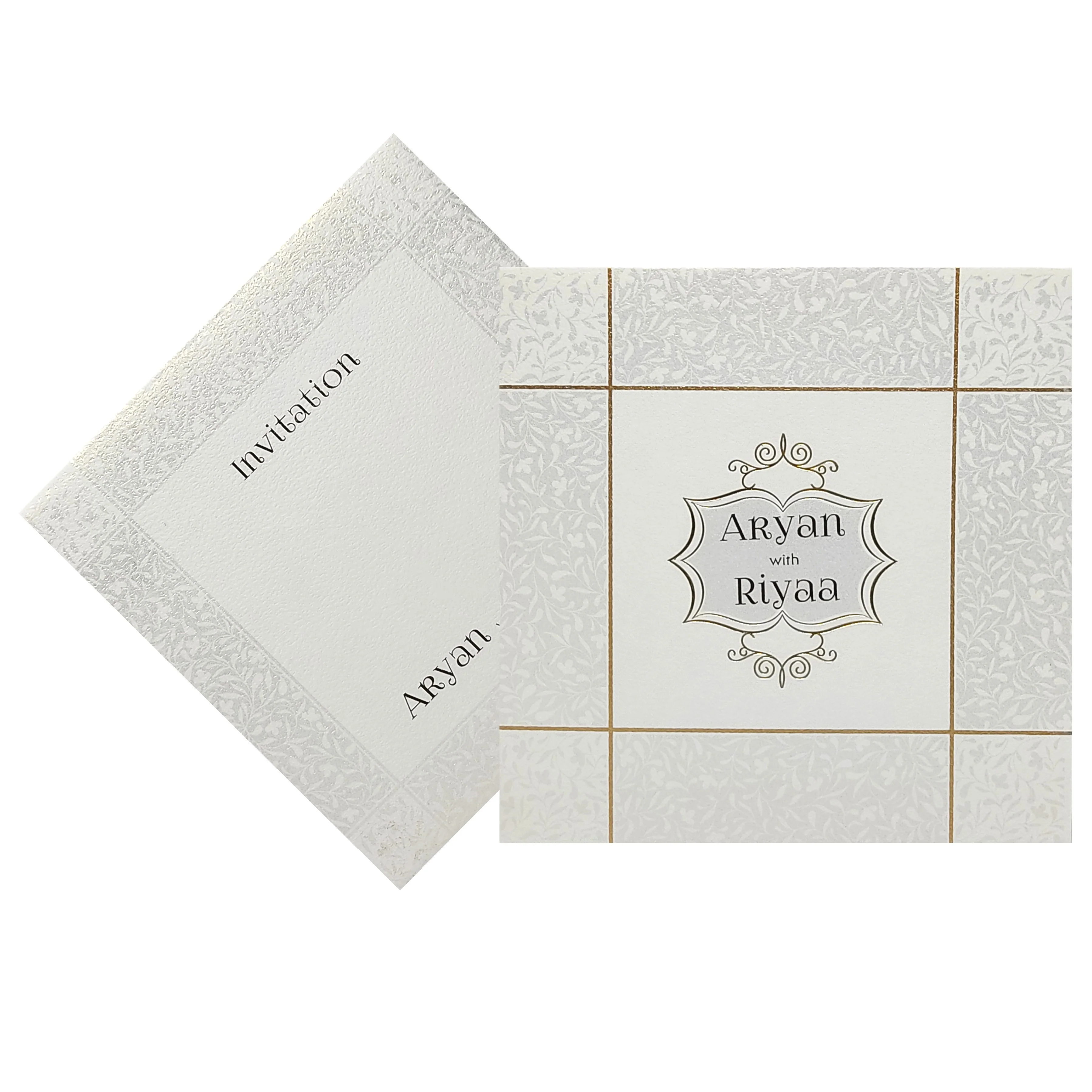 White Invitation Card-KRC28330 - Image 2