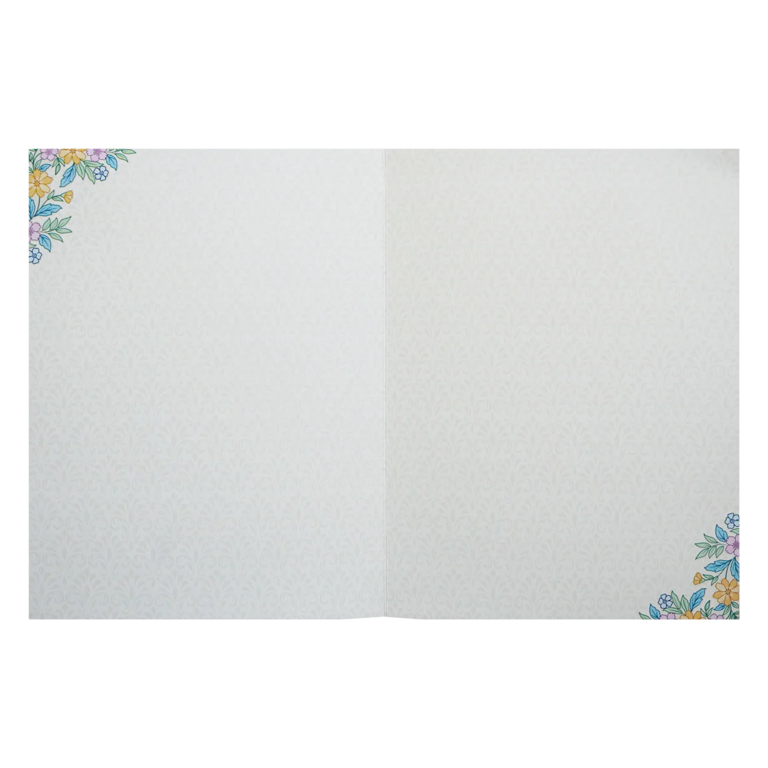 White Minimal Floral Embossed Invitation Card-KNJP1203 - Image 5