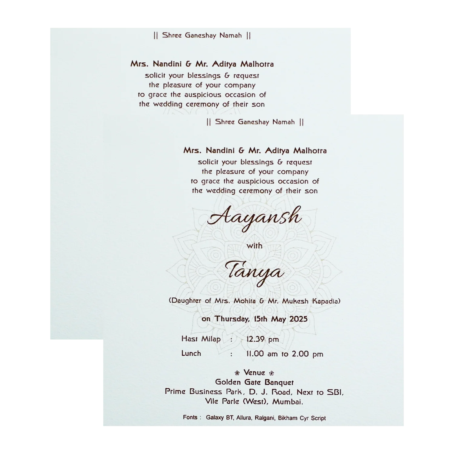 White Mughali Mahal Invitation Card-KRC30590 - Image 5