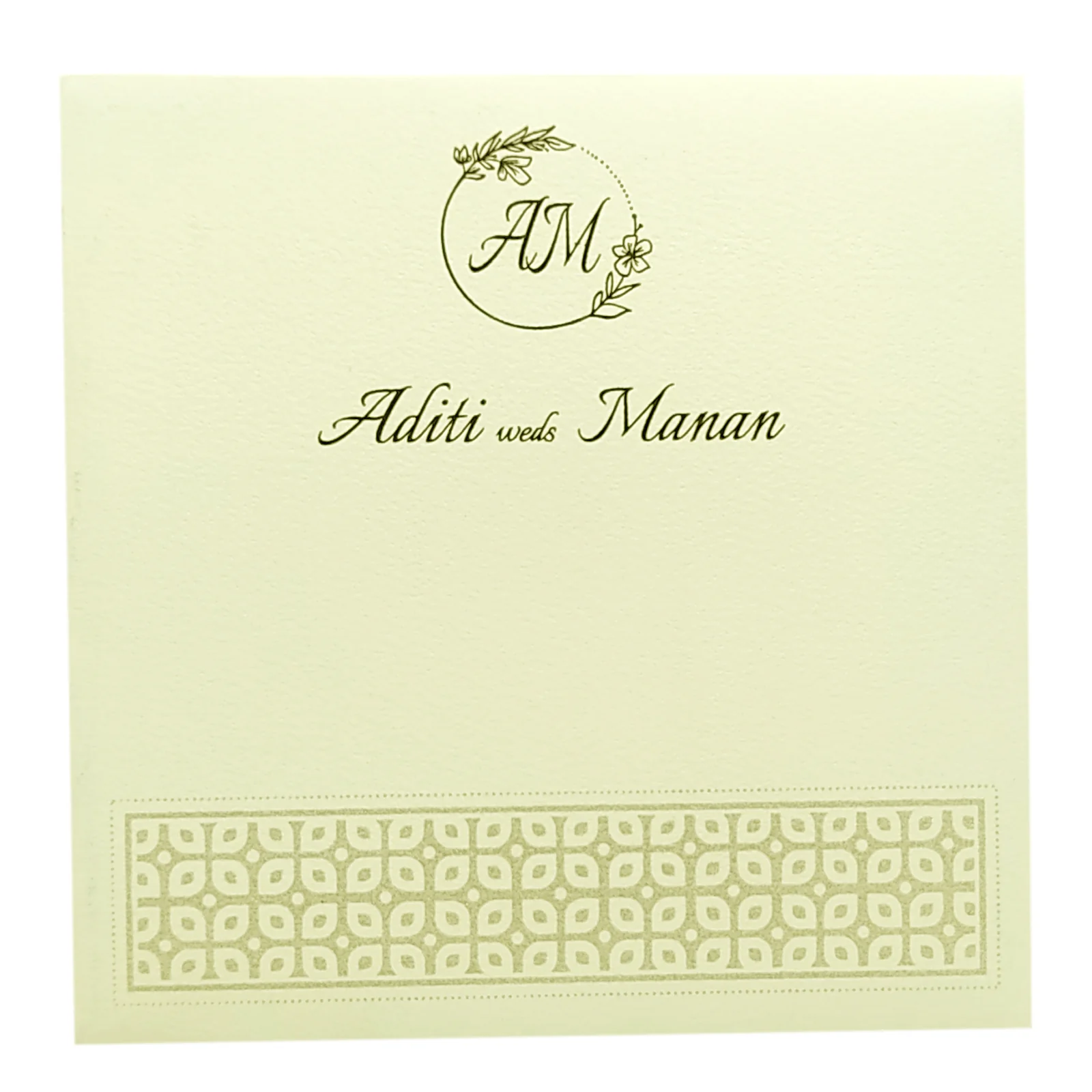 White Nameplate Embossed Invitation Card-KRC29740 - Image 4