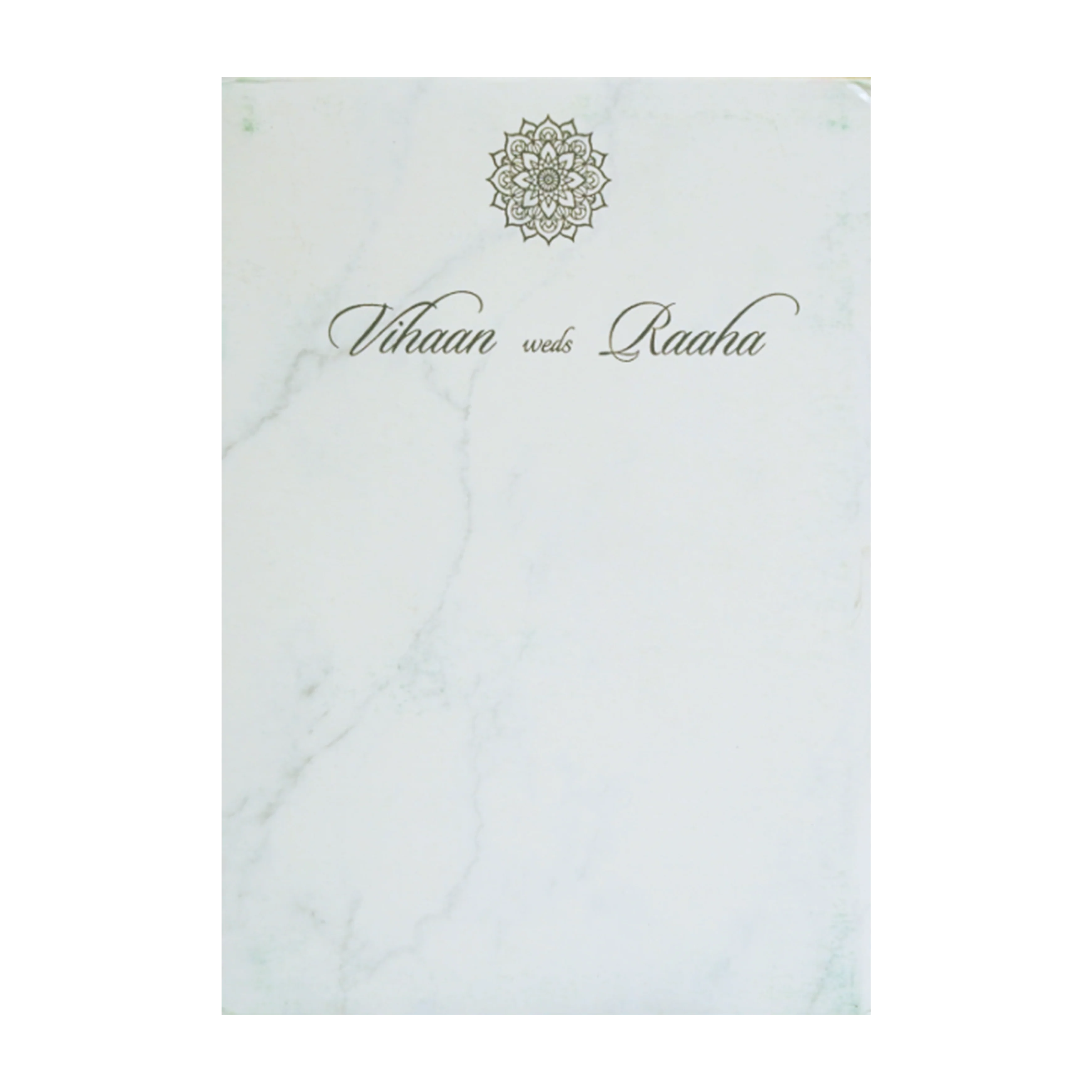 White Nameplate Padded Invitation Card-KRC30620 - Image 4