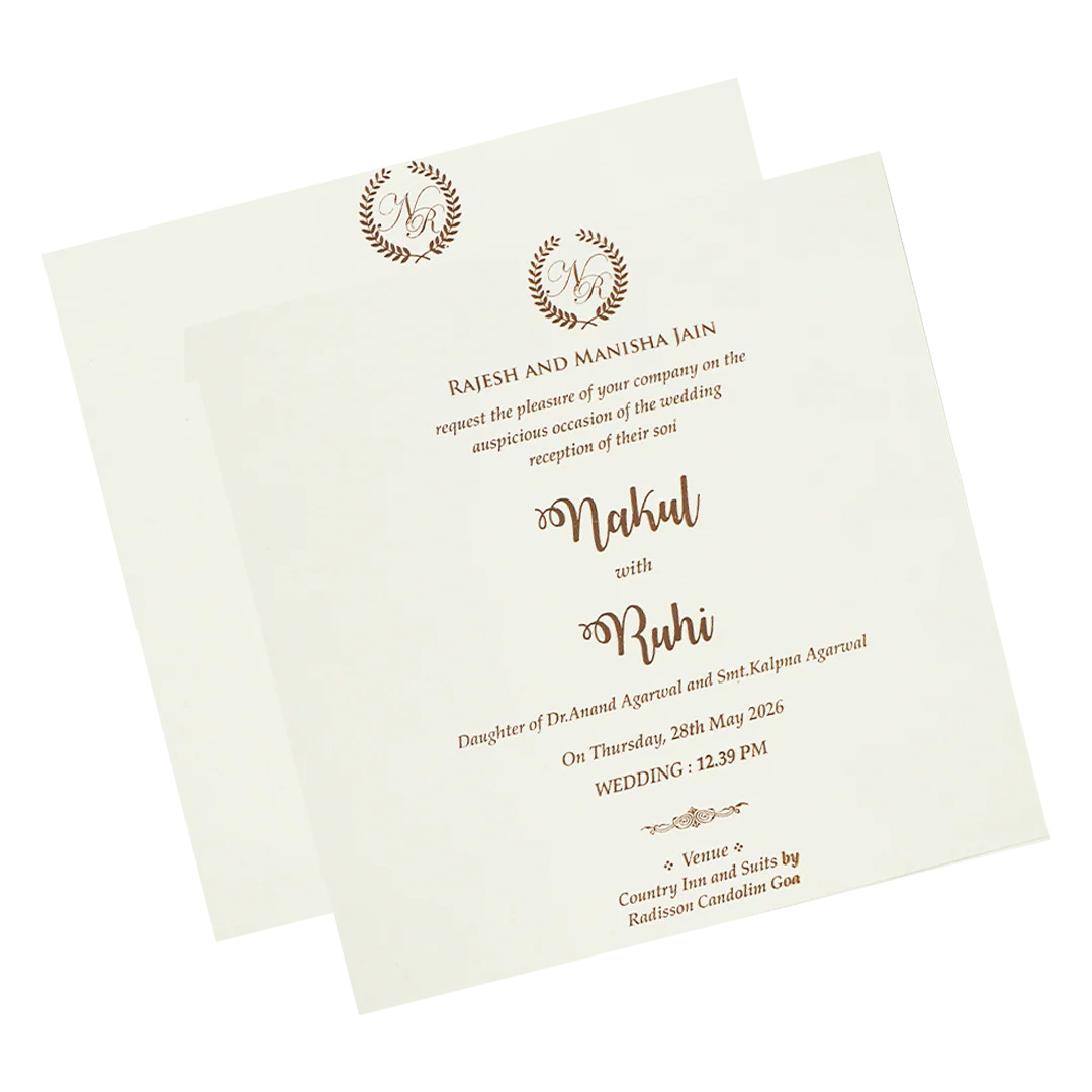 White Palace Ganesha Padded Wedding Card-KRE28260 - Image 5