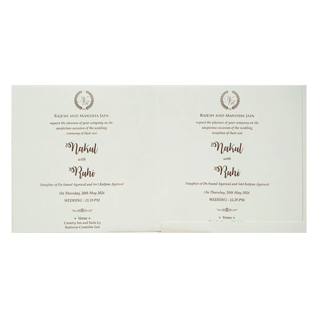 White Palace Ganesha Wedding card-KRE28520 - Image 5