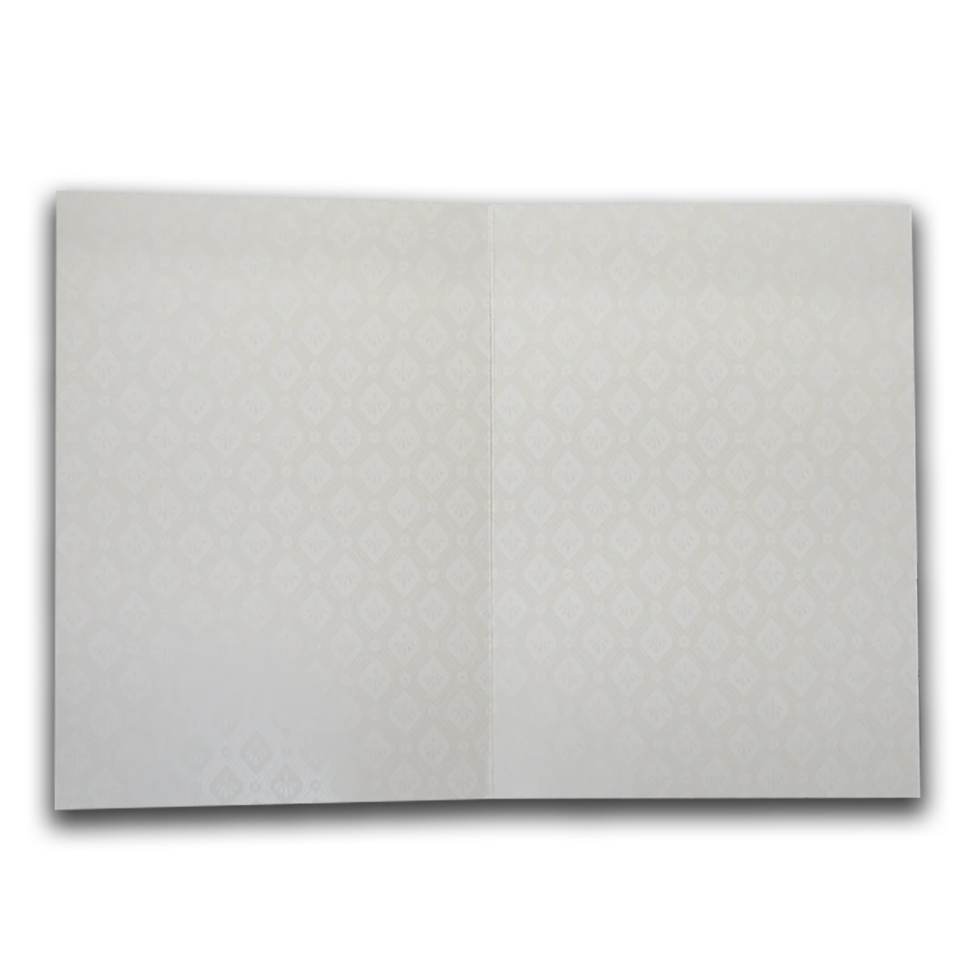 White Pastel Green Ganesha Temple Wedding Card-KNA2401G - Image 5
