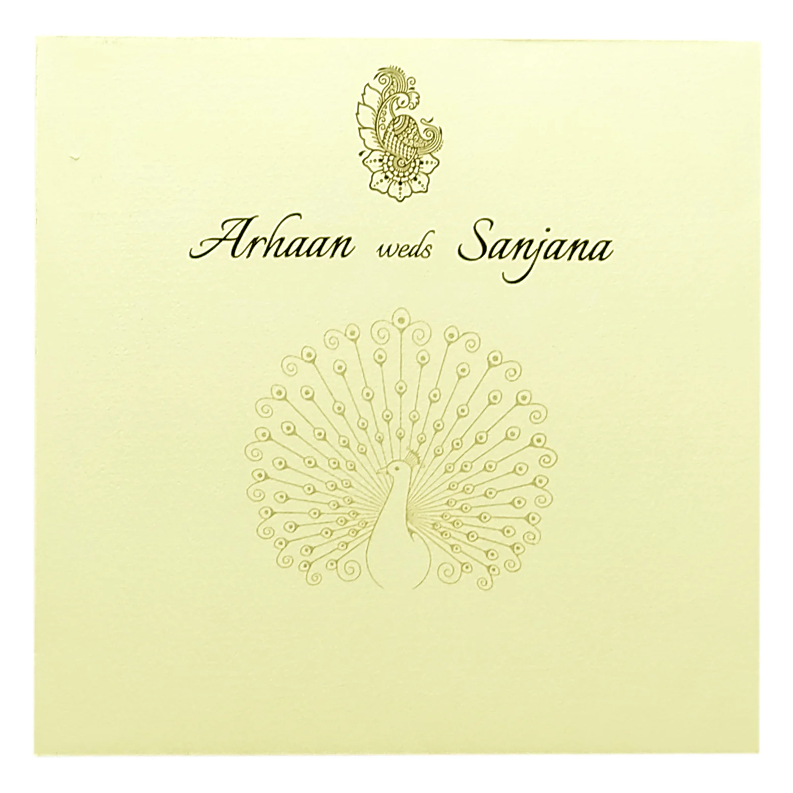 White Peacock Invitation Card-KRC29340 - Image 4