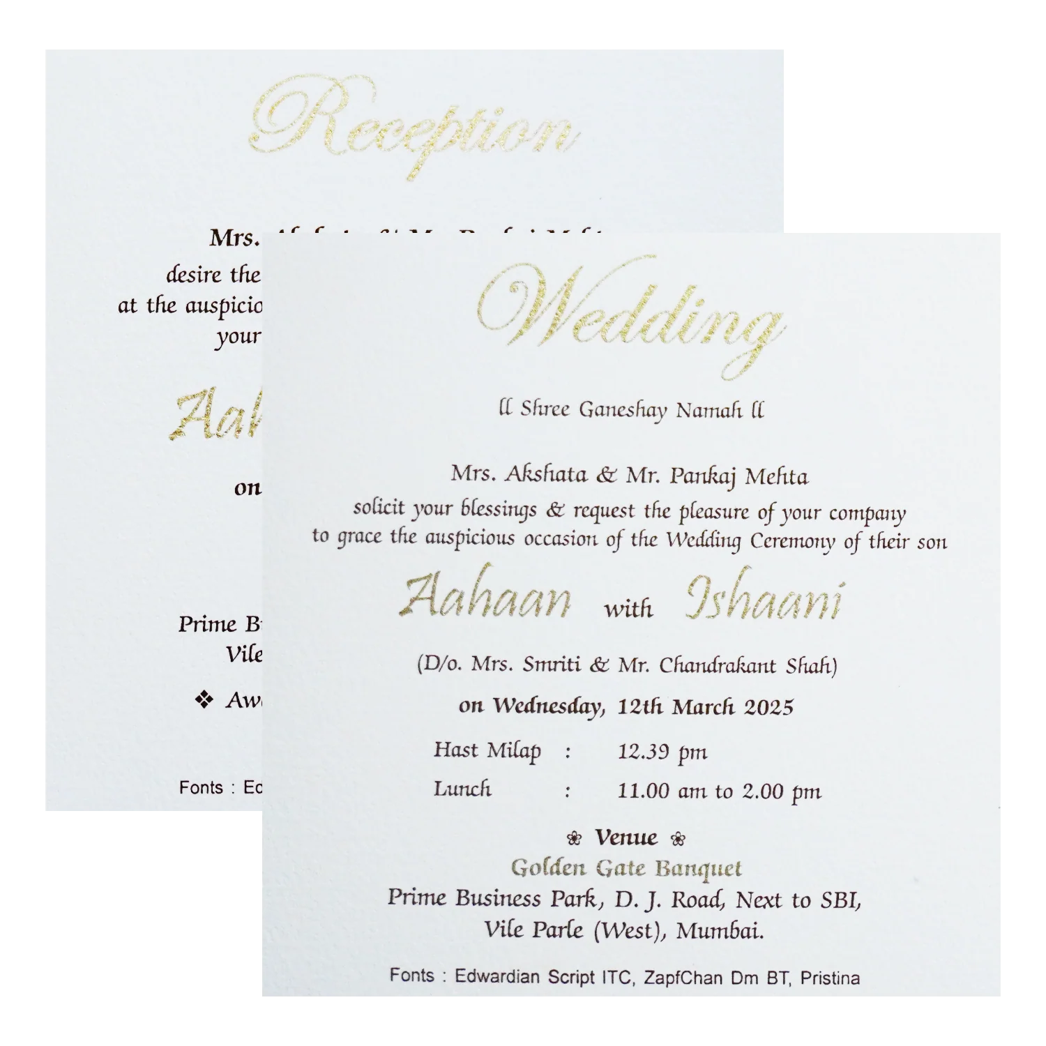 White Peacock Theme Invitation-KRC30200 - Image 5