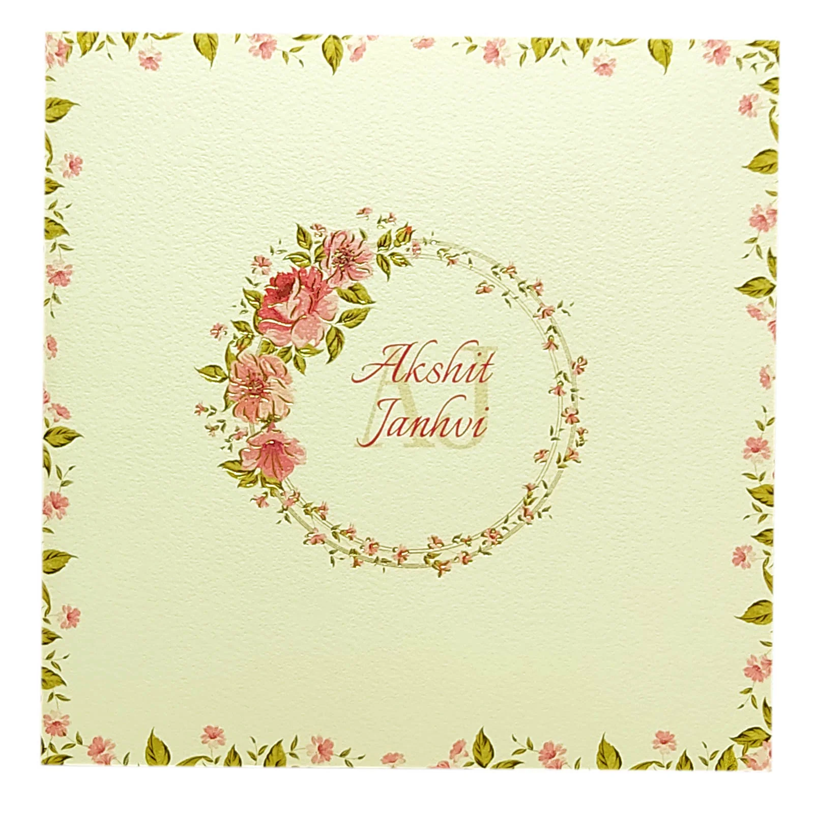 White Pink Floral Invitation Card-KRC29401 - Image 3