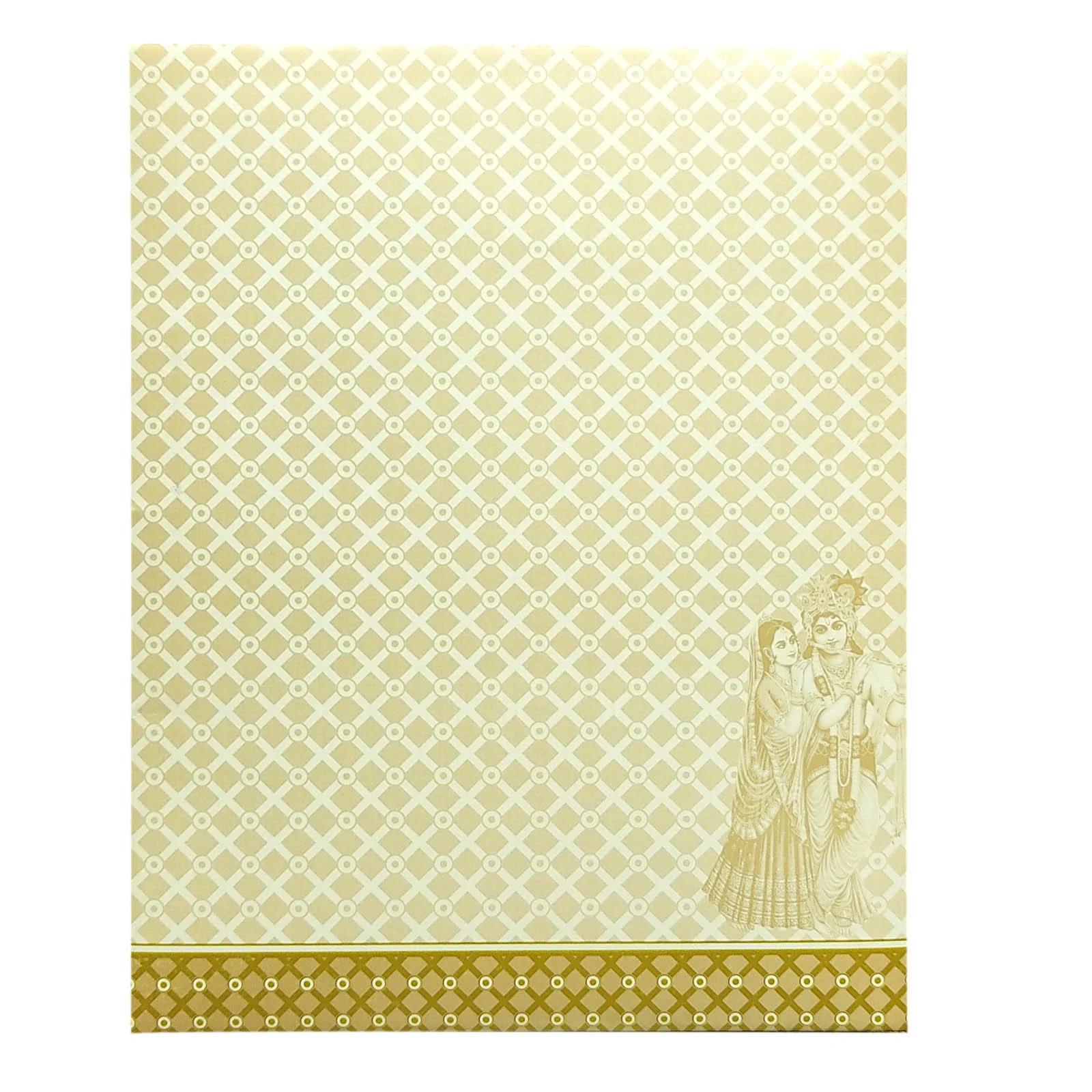 White Radhe Krishna Invitation Card-KNJS2068 - Image 4