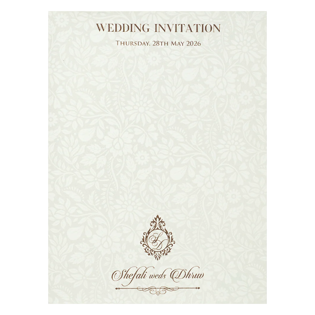 White Royal Elephant Wedding Card-KRE28380 - Image 4