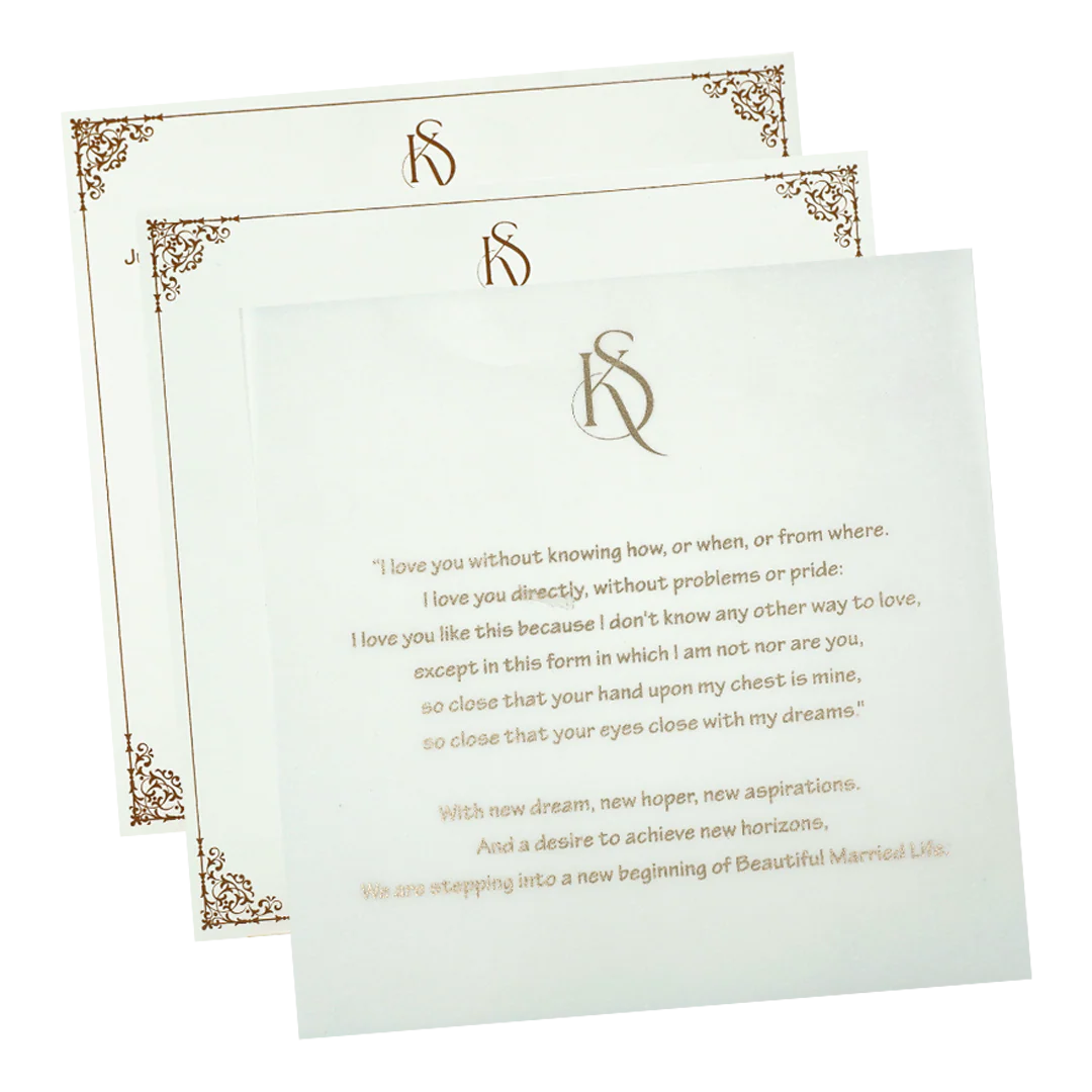 White Scallop Floral Wedding Card-KSI65140 - Image 5