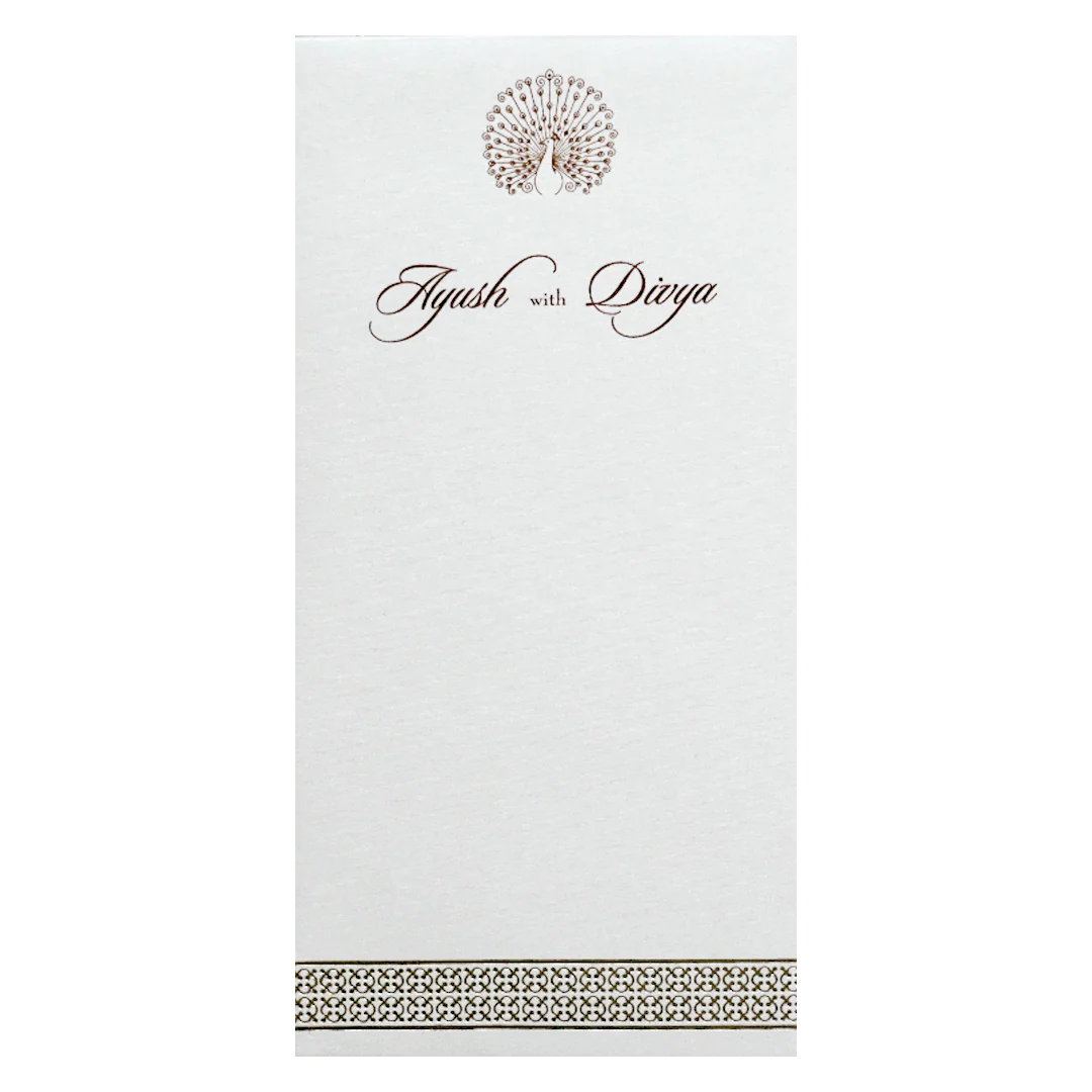 White Tracing Sheet Invitation Card-KRCS7362 - Image 4