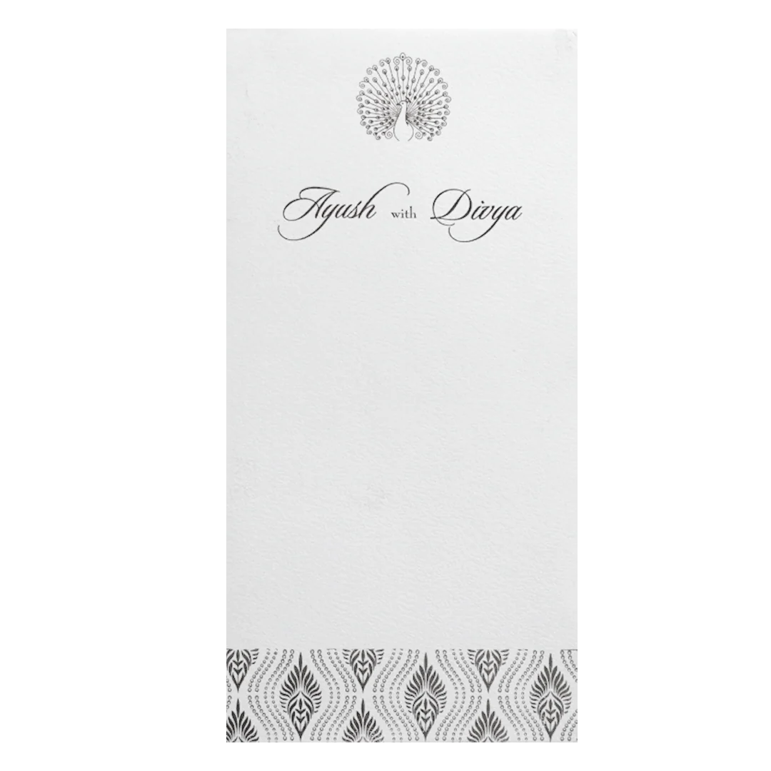 White Tracing Single Sheet Invitation-KRCS7141 - Image 4