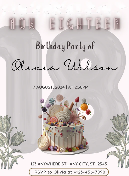 White Cake Sweet 18-AAEIG003 - Image 2