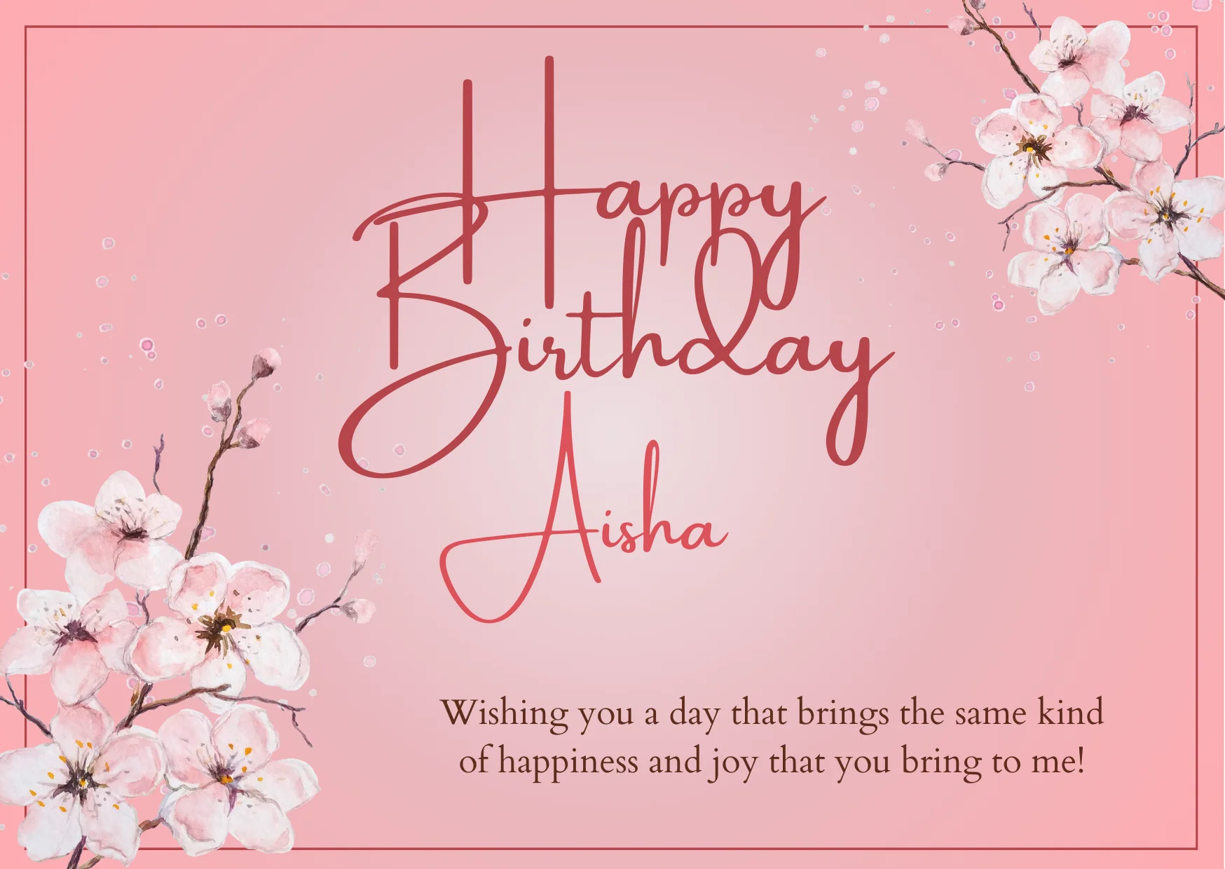 White Flowers Birthday Cards For Her Invitation-AABCS001