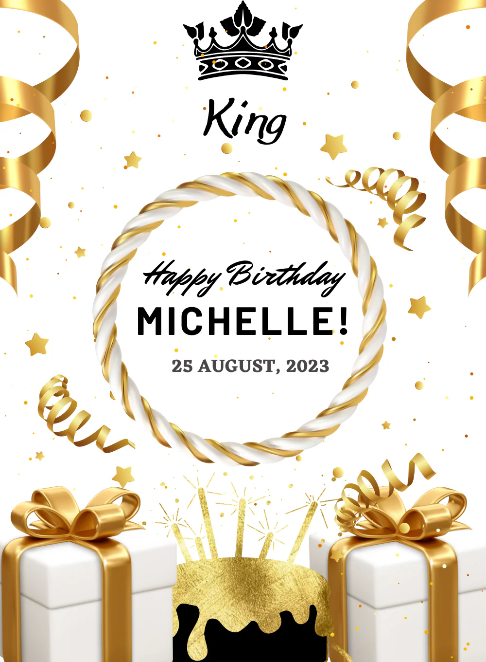 White Gifts Birthday cards for him-AABCH012