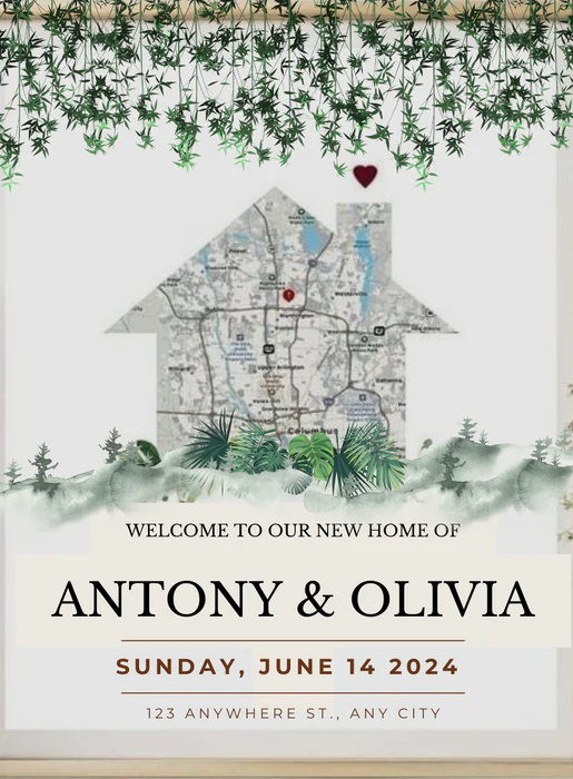 White Leaf Housewarming Invitation-AAHMI0014 - Image 2