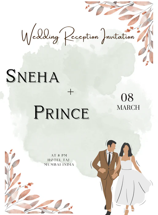 White Paint Reception Party Invitation-AARPI010 - Image 2
