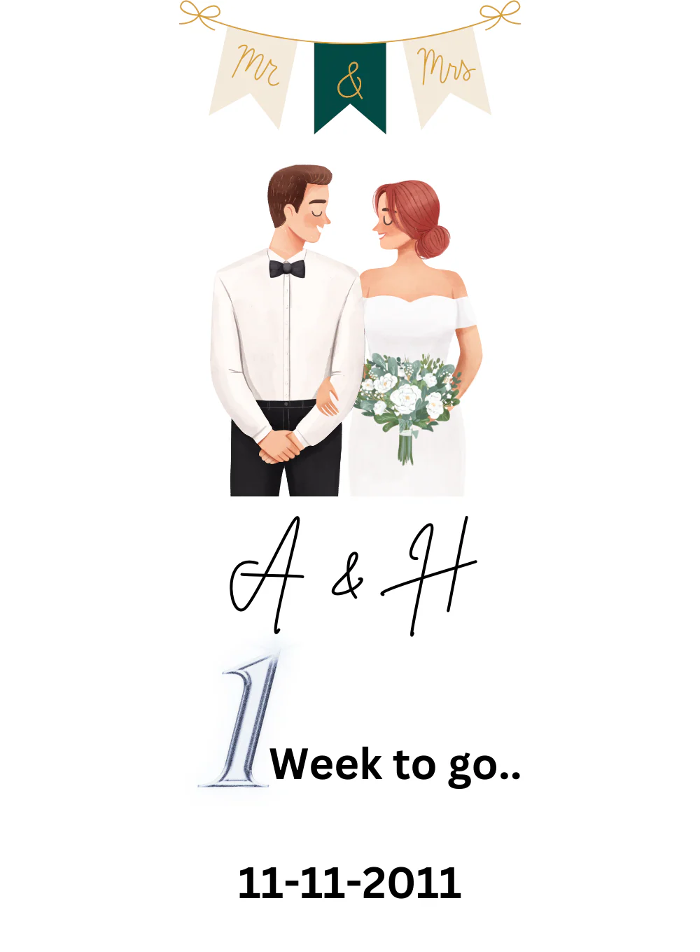 White Passionate Countdown Invitation-AACDI013 - Image 2