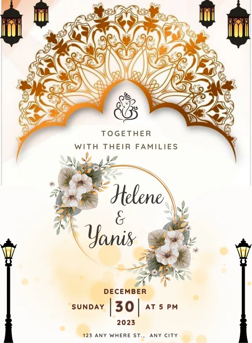 White Work Gujarati Wedding Invitations-AAGWI027 - Image 2