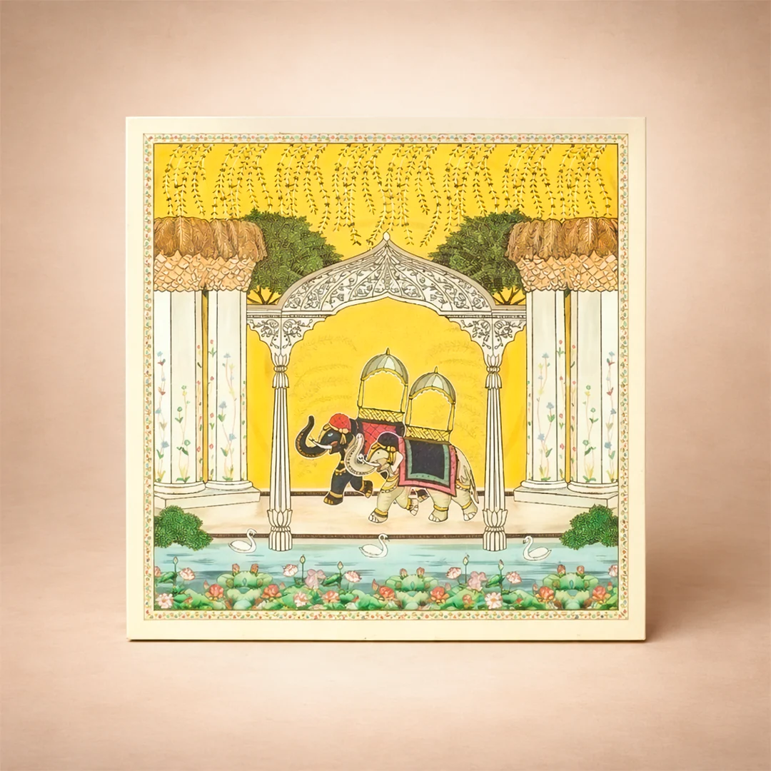 Yellow Elephant Themed Luxury Sweet Jar Box-KBX10102 - Image 3