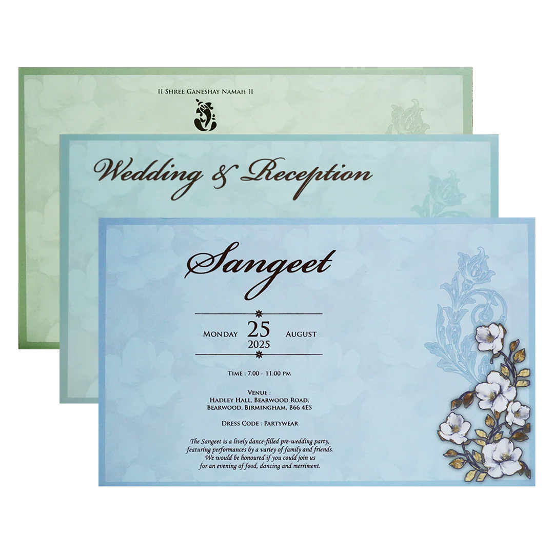 Yellow Floral Padded Wedding Card-KPR23830 - Image 5