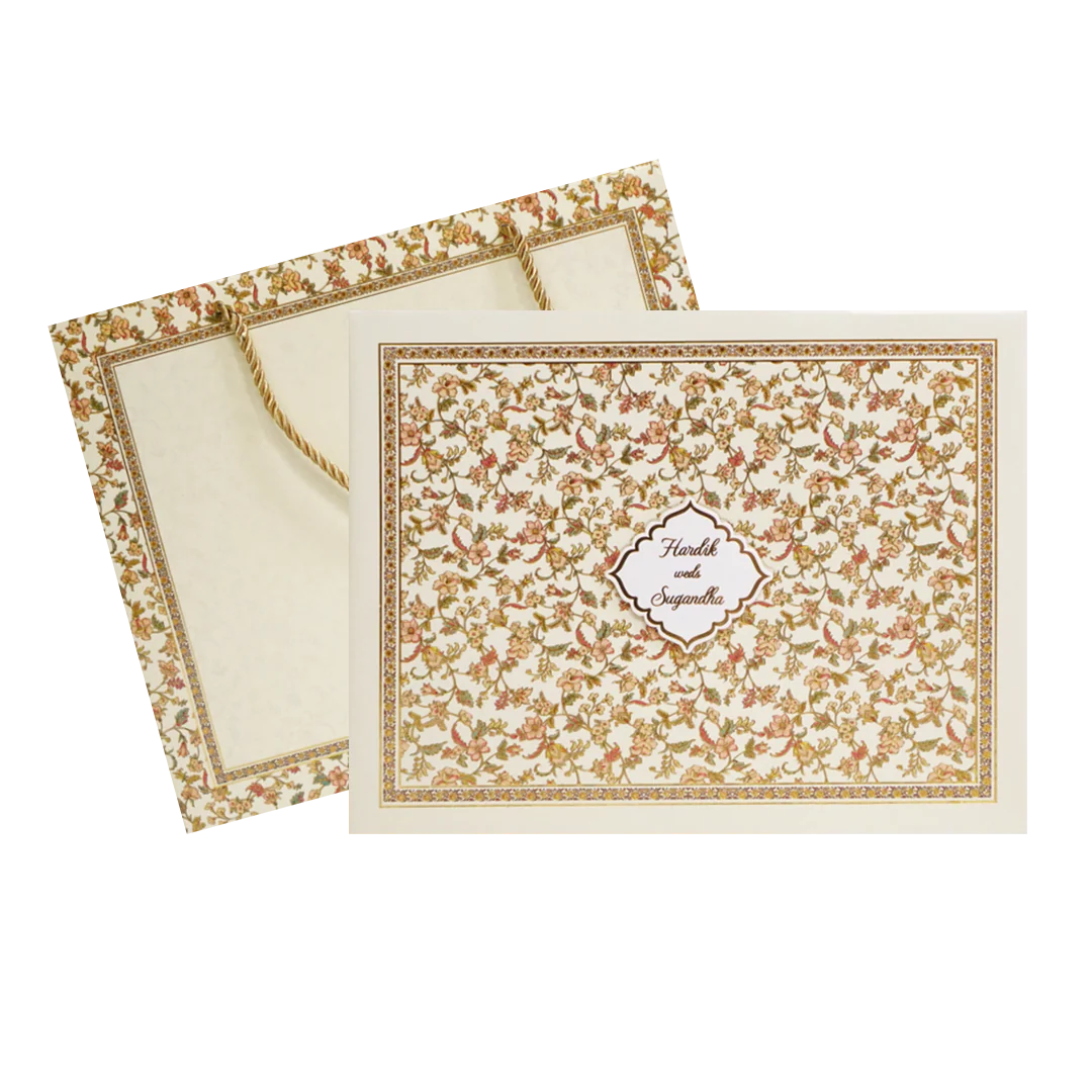 Yellow Persian Floral Royal Wedding Box-KAC05890 - Image 2