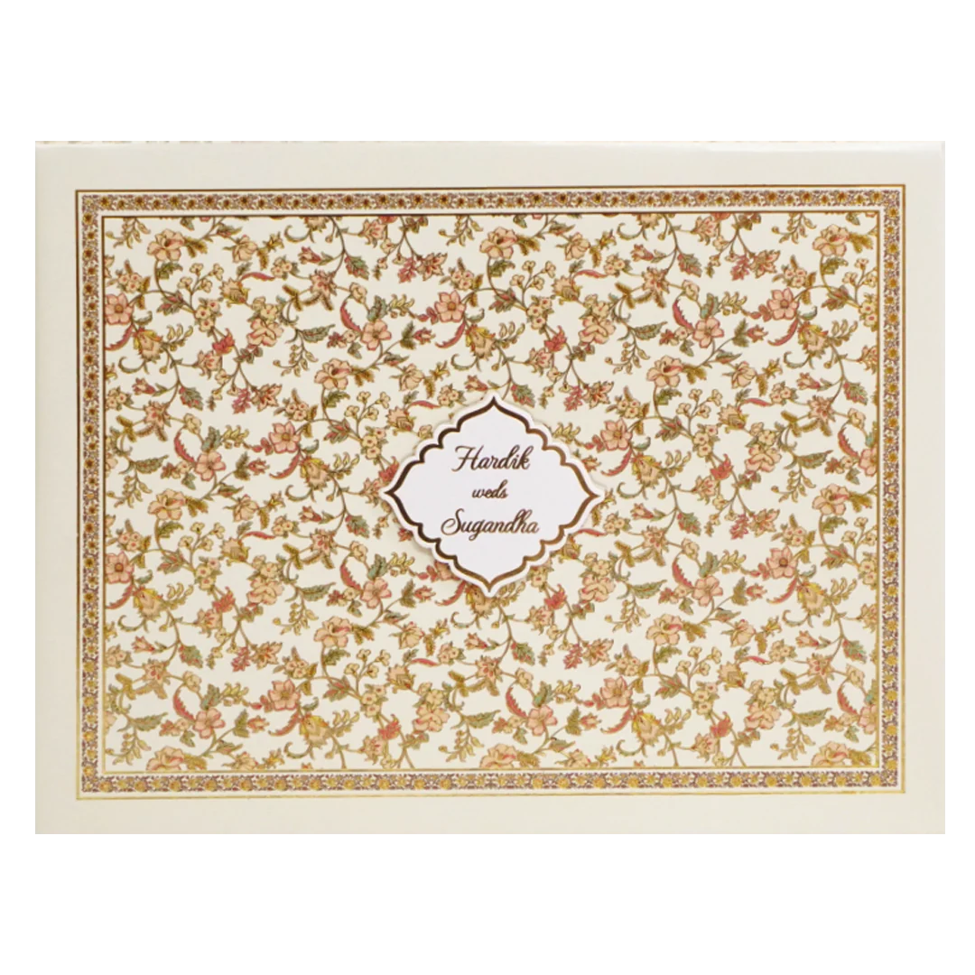 Yellow Persian Floral Royal Wedding Box-KAC05890 - Image 3